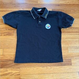 Vintage 70s 80s Pittsburgh Steelers Polo Shirt, Youth Large, NFL Football